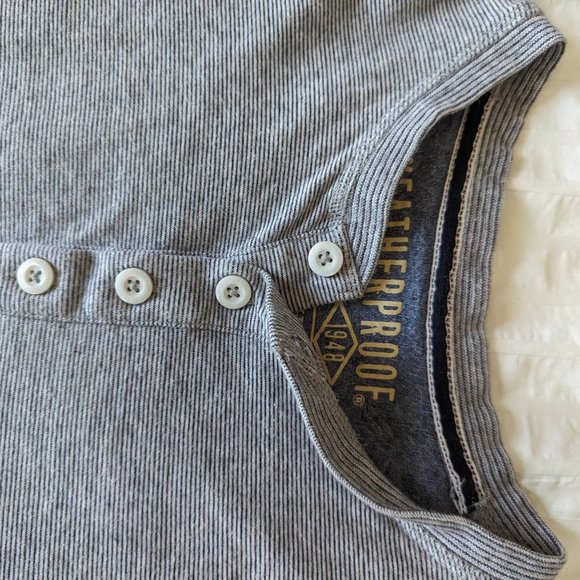 Weatherproof Vintage Henley Long Sleeve Gray Shirt - Picture 2 of 5